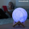 Naktinė lempa 3D mėnulis su RGB apšvietimu ir pulteliu, 15 cm