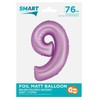 GoDan Folio balionas Smart Digit 9 levandų matinis 76cm Godan