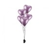 GoDan B&C Balloons Platinum Violetinė Hearts 30,5cm 6vnt