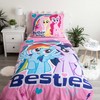 Patalynė bawełniana 140x200 Kucyki Pony My Little rózowa 7079 poszewka 70x90 dziecięca besties