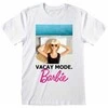 Marškinėliai su trumpomis rankovėmis Barbie Vacay Mode Balta Abiejų lyčių