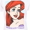 Marškinėliai su trumpomis rankovėmis The Little Mermaid Mermaid Vibes Balta Abiejų lyčių