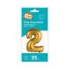 GoDan Balon foliowy Cyfra2 auksinė mat 35cm BC-AZL2 08828