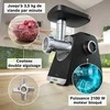 Bosch MFWS640B Serija 6, Mėsmalė, MultiPower, 2100 W, Juoda, sidabrinė metalo