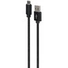 Gembird CCDB-mUSB2B-AMBM-6 Medvilninis pintas Micro-USB laidas su metalinėmis jungtimis, 1,8 m, juodas