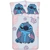 Patalynė bawełniana 140x200 Lilo and Stitch Cute šviesiai violetinė poszewka 70x90 JF 02