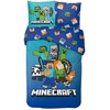 Minecraft Block World patalynės komplektas 140x200cm, 65x65 cm
