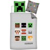 Minecraft pilkas patalynės komplektas 140x200cm, 63x63 cm mikropluošto