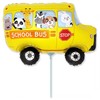 Mini folijos balionas „Transporto priemonė“ (WP) – geltonas mokyklinis autobusas