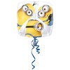 AMSCAN Kvadratinis geltonos spalvos folijos balionas Minions su heliu