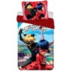 Patalynė bawełniana 140x200 Biedronka i Juodas Kot Ladybug Miraculous raudona w juoda kropki JF24
