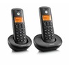 Telefonas stacionarus belaidis komplektas 2 vnt. Motorola E202 juoda