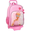 Mokyklinė kuprinė su ratukais Barbie Girl Rožinė 33 x 42 x 14 cm