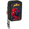 Safta Mokyklinis penalas su priedais Spider-Man Attack Juoda 12,5 x 19,5 x 5,5 cm 37 Dalys