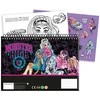 „Monster High Crew“ A/4 spiralinė eskizų knygelė su 40 puslapių ir lipdukais