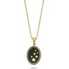Moteriškas pakabukas CO88 Collection 8CN-26134 Auksinis Juoda