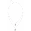 Guess Plieninis dvigubas vėrinys su kubiniu cirkoniu 4G Light JUBN05242JWRHT/U