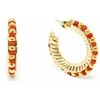 Shabama ETHIOPIA Raudonas 2CM earrings #shiny auksinis 1 u
