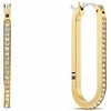 Tommy Hilfiger Ovalūs paauksuoti auskarai su kristalais Dog Tag 2780866