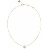 Guess Beautiful paauksuotas Baltas Lotus Flower karoliai JUBN04136JWYGWHT/U
