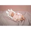 Arias Reborn lėlė Lucia 45 cm – rankų darbo, rožiniai megzti rūbai