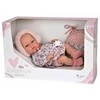 Arias realistiška lėlytė mergaitė 30 cm, su čiulptuku, rožine kepuryte, maudoma