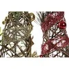 Naujametinė eglutė DKD Home Decor Raudona Žalia Auksinis 16 x 16 x 41 cm Plastmasinis (2 vnt.)