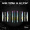 RAM CORSAIR VENGEANCE RGB 16GB 2x8GB DDR5 DIMM 5200MT/s CL40-40-40-77 1.25V Intel XMP Desktop Memory - Juodas