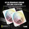 Corsair iCUE Link LX140-R RGB, PWM korpuso ventiliatorius, 2er Pack – 140mm, baltos spalvos