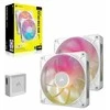 CORSAIR iCUE LINK RX140 MAX RGB PWM ventiliatorius – 2 vnt., 140 mm, Baltas