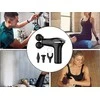 Nugaros masažo pistoletas, kūno kojų masažuoklis, galingas masažo pistoletas, 4 purkštukai