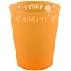 Orange „Party Oranžinis“ mikro plastiko puodelis, 250 ml