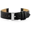 Pacific W107 leather watch strap - juodas/sr. 12mm