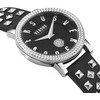 Pacific W110 leather watch strap - juodas/baltas - 22mm