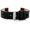 Pacific W110 leather watch strap - juodas/red - 22mm