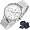 Pacific Dirželis oda W93 laikrodžiui - juoda/balta 22mm
