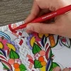 Papermate Flair, Raudona, Medium, Raudona, Vanduo-based ink, 1 mm, Metal
