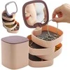 Casket cosmetics organiser jewellery mirror
