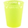 „Party Geltona“ fluorescencinis geltonas mikro aukščiausios kokybės plastikinis puodelis, 250 ml