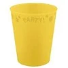 „Party Geltona“ geltonas mikro plastiko puodelis, 250 ml