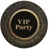 „Party Gold VIP“ popierinių lėkščių rinkinys, 8 vnt., 18 cm