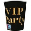 „Party Gold VIP“ popierinių puodelių rinkinys, 8 vnt., 250 ml