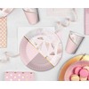 „Party Rose Chic“ rožiniai popieriniai puodeliai, 6 vnt., 240 ml