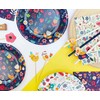 „Pavasario linksmybės“ tamsios popierinės lėkštės, 6 vnt., 18 cm