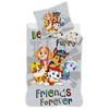 Paw Patrol pilkas patalynės užvalkalas 140–200 cm, 63–63 cm mikropluošto