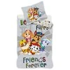 Paw Patrol pilkos spalvos patalynės komplektas 140–200 cm, 70–90 cm mikropluošto