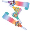 Paw Patrol spalvoti Paws vakarėlių pūtėjo trimitai - 8 vnt. pakuotėje