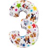 Paw Patrol žvaigždė numeris 3 folijos balionas 66 cm