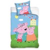 Peppa Pig Family vaikiškos patalynės komplektas 100√ó135 cm, 40√ó60 cm