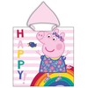 Peppa Pig Happy paplūdimio rankšluostis pončas 55x110 cm (greitai džiūstantis)